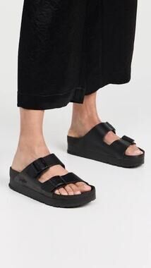 Papillio by Birkenstock Arizona Chunky Sandals - Black Leather- Size 40